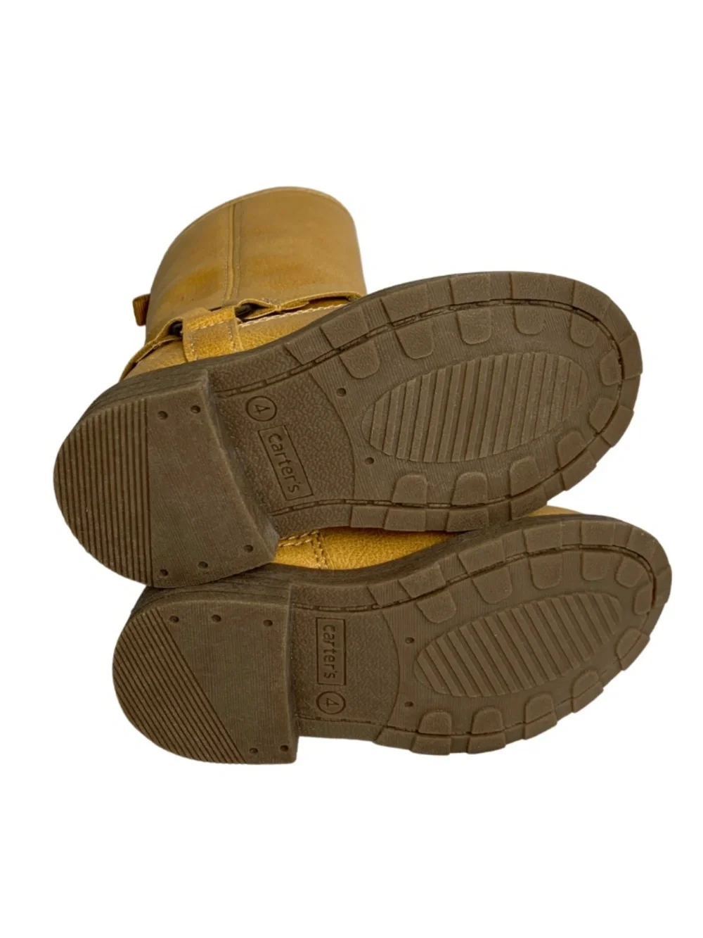 Carter's Tan Riding Style Boots Girl Toddler 4M Side Zippers Buckle Detailing